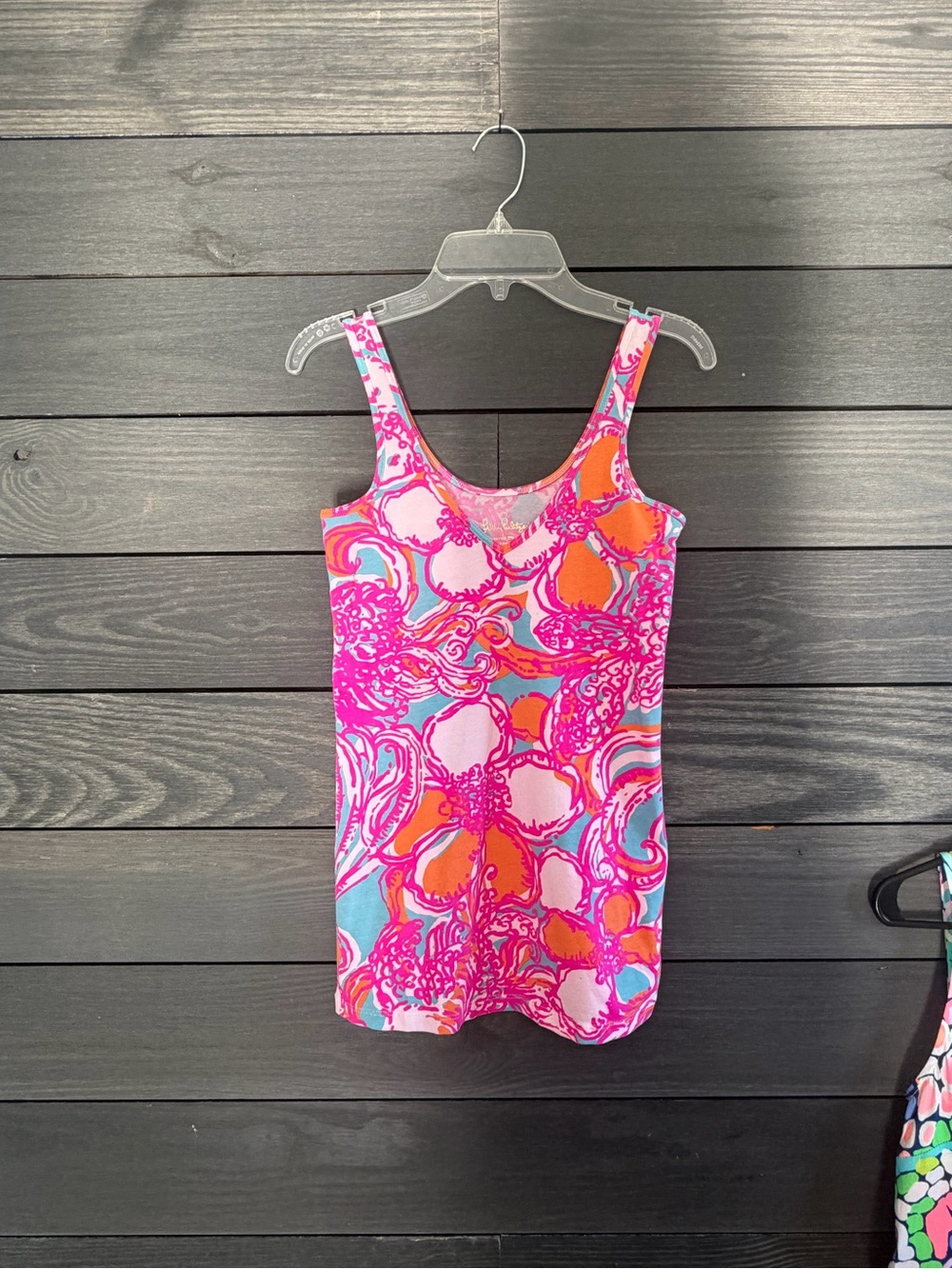 Lilly Pulitzer Pink, Orange & Blue Swirl Tank Top